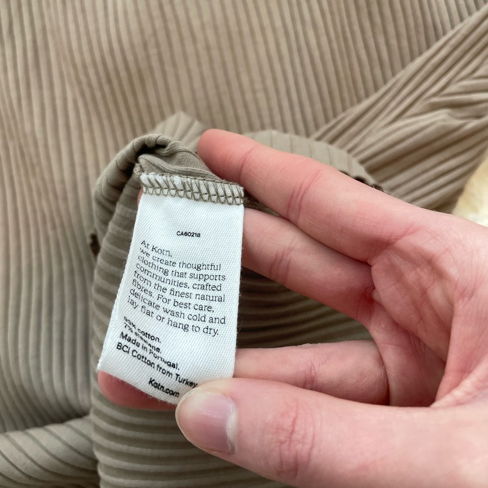 Brown ribbed Kotn tank top - Picture 5 of 5